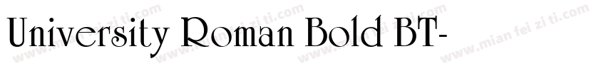 University Roman Bold BT字体转换